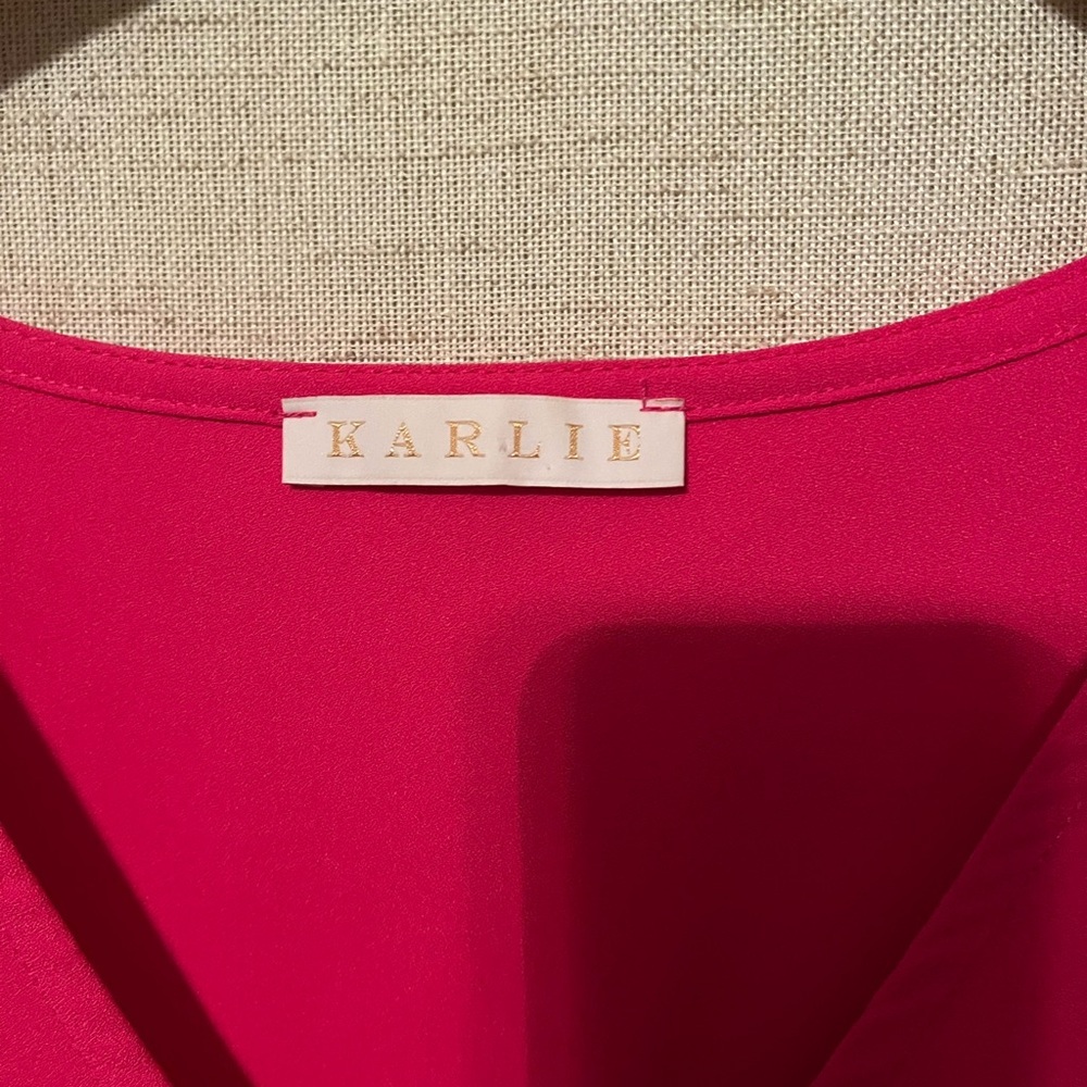 Karlie Hot Pink Shift Dress Size S - Picture 2 of 4